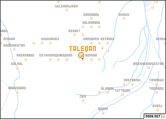 map of Ţāleqān