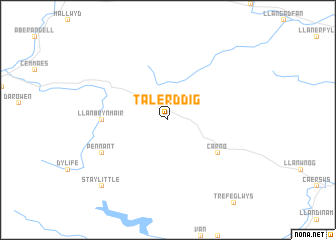 map of Talerddig
