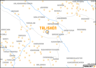 map of Tālīshen