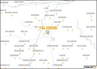 map of Talkoniai