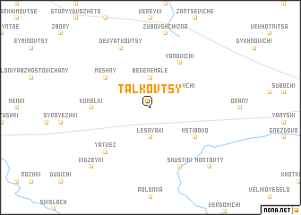 map of Talʼkovtsy