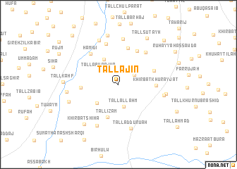 map of Tall ‘Ajīn