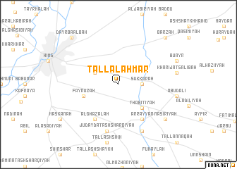 map of Tall al Aḩmar