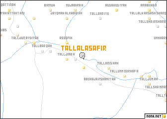 map of Tall al ‘Aşāfīr