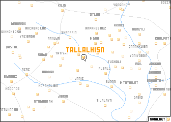 map of Tall al Ḩişn