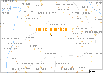 map of Tall al Khaznah