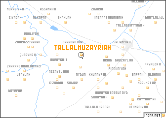 map of Tall al Muzayri‘ah