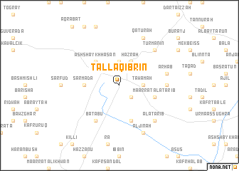 map of Tall ‘Aqibrīn