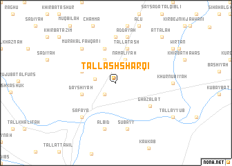 map of Tall ash Sharqī
