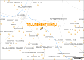 map of Tall ash Shaykh ‘Alī