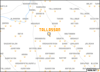 map of Tall ‘Assān