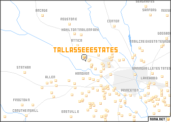 map of Tallassee Estates