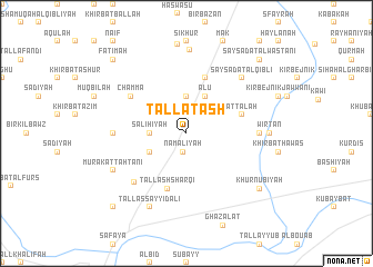 map of Tall ‘Aţash