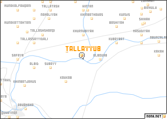 map of Tall Ayyūb