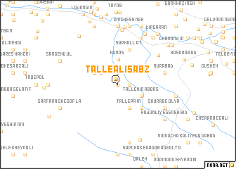 map of Tall-e ‘Alī Sabz