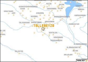 map of Tall-e Beyẕā
