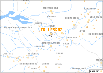 map of Tall-e Sabz