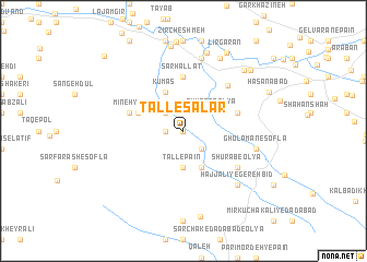 map of Tall-e Sālār