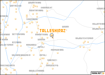 map of Tall-e Shīrāz