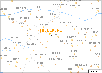 map of Tällevere