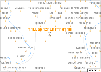 map of Tall Ghazāl at Taḩtānī