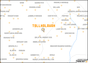 map of Tall Ḩalāwah