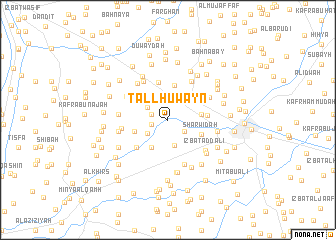 map of Tall Ḩuwayn