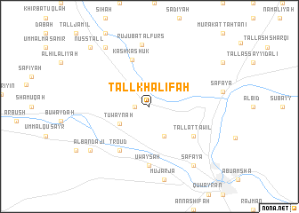map of Tall Khalīfah