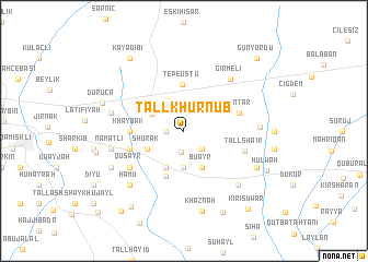 map of Tall Khurnūb