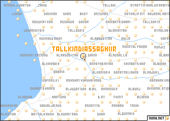 map of Tall Kindī aş Şaghiīr