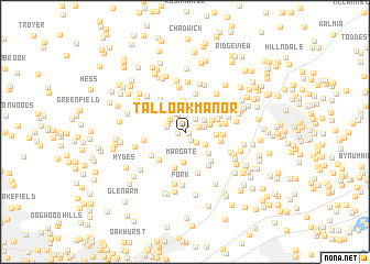 map of Tall Oak Manor