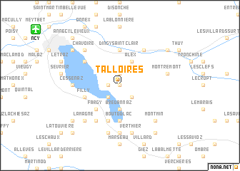 map of Talloires