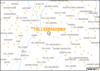 map of Tall Shams Kabīr