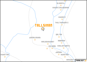 map of Tall Sim‘ān