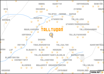 map of Tall Ţūqān