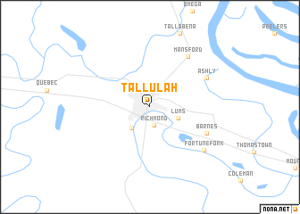 map of Tallulah