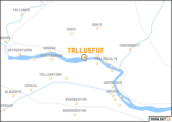 map of Tall ‘Uşfūr