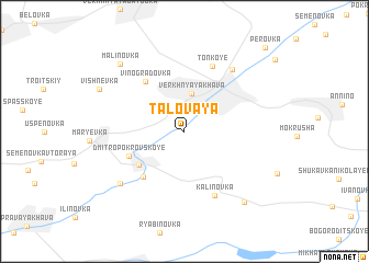 map of Talovaya