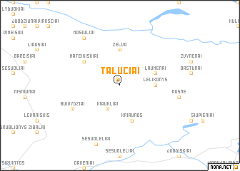 map of Talučiai