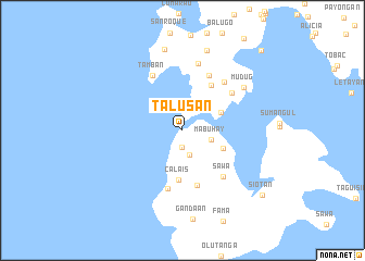 map of Talusan