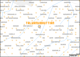 map of Talwandi Bhuttiān