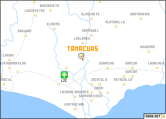 map of Tamacuas
