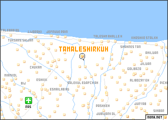 map of Tamal-e Shīr Kūh