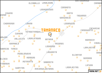 map of Tamanaco