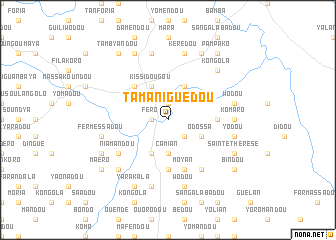 map of Tamaniguédou