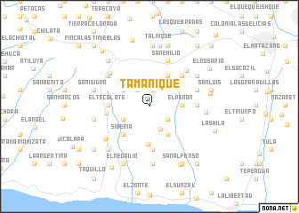 map of Tamanique