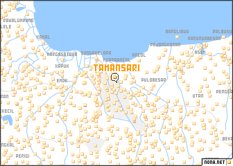 map of Tamansari