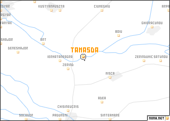map of Tămaşda
