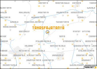 map of Tamásfájatanya