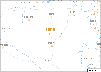 map of Tama